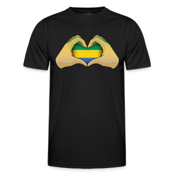 Gabon - Men's Functional T-Shirt - black - Front - AI Model Male 178 dark (178cm)