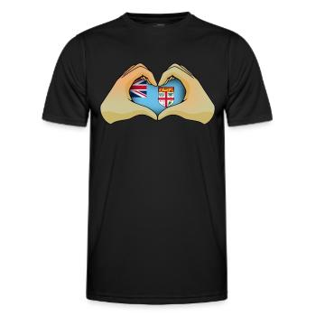 Fiji - Men's Functional T-Shirt - black - Front - AI Model Male 178 dark (178cm)