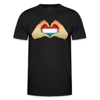 Luxemburg - Männer Funktions-T-Shirt - Schwarz - Vorne - AI Model Male 178 dark (178cm)