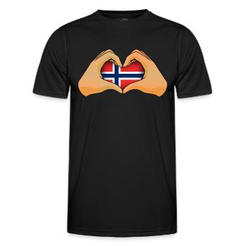Norwegen - Männer Funktions-T-Shirt - Schwarz - Vorne - AI Model Male 178 dark (178cm)