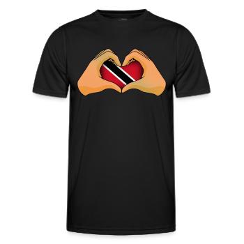 Trinité et Tobago - T-shirt sport Homme - noir - Devant - AI Model Male 178 dark (178cm)