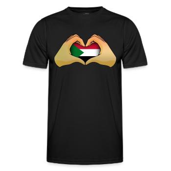 Sudan - Men's Functional T-Shirt - black - Front - AI Model Male 178 dark (178cm)