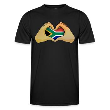 Südafrika - Männer Funktions-T-Shirt - Schwarz - Vorne - AI Model Male 178 dark (178cm)