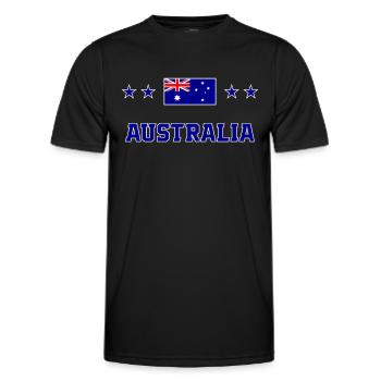 Australien - Männer Funktions-T-Shirt - Schwarz - Vorne - AI Model Male 178 dark (178cm)