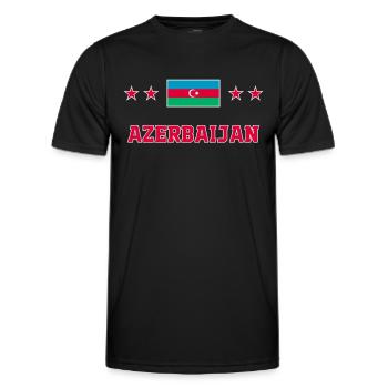 Azerbaïdjan - T-shirt sport Homme - noir - Devant - AI Model Male 178 dark (178cm)