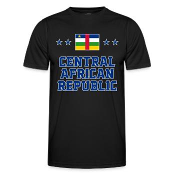 Central African Republic - Men's Functional T-Shirt - black - Front - AI Model Male 178 dark (178cm)