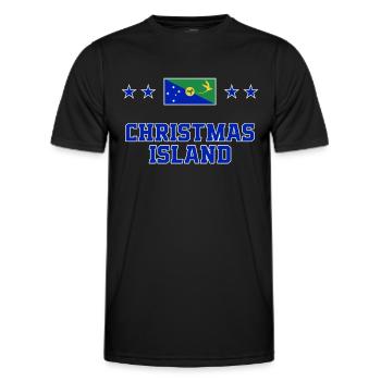 Weihnachtsinsel - Männer Funktions-T-Shirt - Schwarz - Vorne - AI Model Male 178 dark (178cm)
