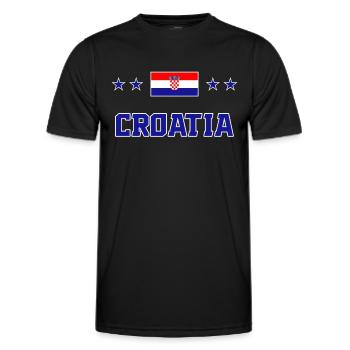 Kroatien - Männer Funktions-T-Shirt - Schwarz - Vorne - AI Model Male 178 dark (178cm)