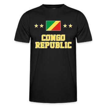 Congo Republic - Men's Functional T-Shirt - black - Front - AI Model Male 178 dark (178cm)