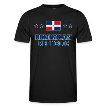 Dominikanische Republik - Männer Funktions-T-Shirt - Schwarz - Vorne - AI Model Male 178 dark (178cm)