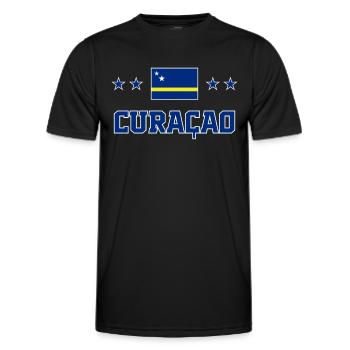 Curaçao - Men's Functional T-Shirt - black - Front - AI Model Male 178 dark (178cm)