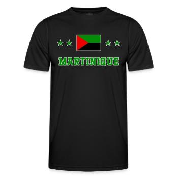 Martinique - T-shirt sport Homme - noir - Devant - AI Model Male 178 dark (178cm)