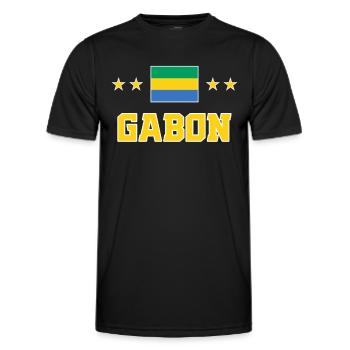 Gabon - Men's Functional T-Shirt - black - Front - AI Model Male 178 dark (178cm)