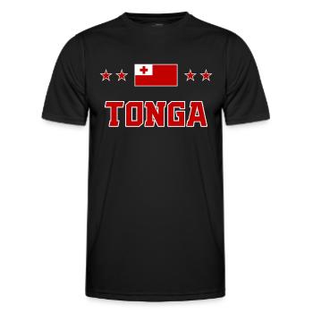 Tonga - T-shirt sport Homme - noir - Devant - AI Model Male 178 dark (178cm)