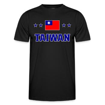 Taïwan - T-shirt sport Homme - noir - Devant - AI Model Male 178 dark (178cm)