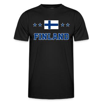 Finnland - Männer Funktions-T-Shirt - Schwarz - Vorne - AI Model Male 178 dark (178cm)