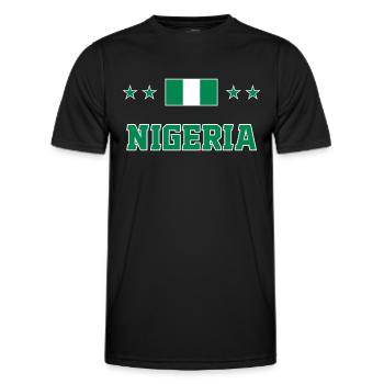 Nigeria - Männer Funktions-T-Shirt - Schwarz - Vorne - AI Model Male 178 dark (178cm)