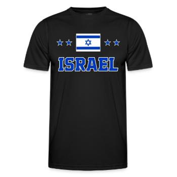Israel - Männer Funktions-T-Shirt - Schwarz - Vorne - AI Model Male 178 dark (178cm)