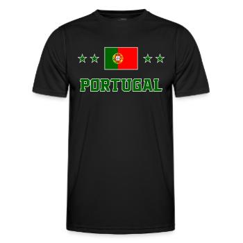 Portugal - Männer Funktions-T-Shirt - Schwarz - Vorne - AI Model Male 178 dark (178cm)
