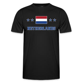 Niederlande - Männer Funktions-T-Shirt - Schwarz - Vorne - AI Model Male 178 dark (178cm)