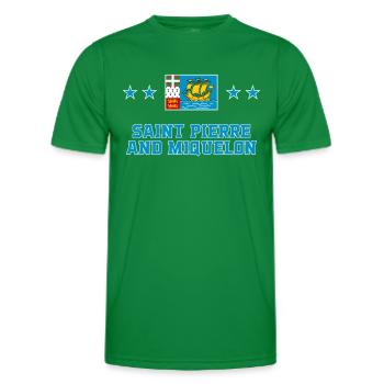 St. Pierre und Miquelon - Männer Funktions-T-Shirt - Kelly Green - Vorne - AI Model Male 178 dark (178cm)