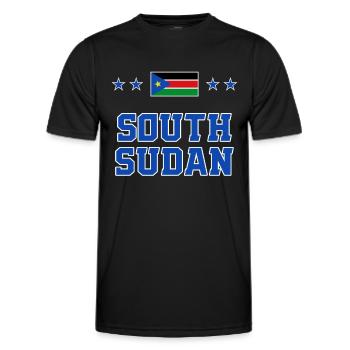 South Sudan - Men's Functional T-Shirt - black - Front - AI Model Male 178 dark (178cm)