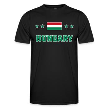 Ungarn - Männer Funktions-T-Shirt - Schwarz - Vorne - AI Model Male 178 dark (178cm)