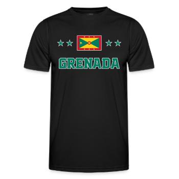 Grenada - Men's Functional T-Shirt - black - Front - AI Model Male 178 dark (178cm)