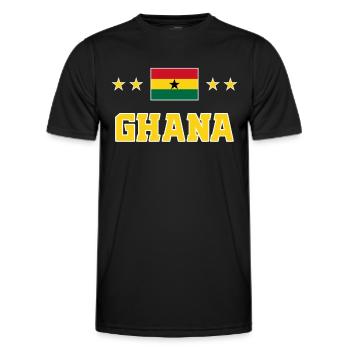 Ghana - T-shirt sport Homme - noir - Devant - AI Model Male 178 dark (178cm)