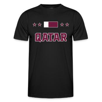 Qatar - T-shirt sport Homme - noir - Devant - AI Model Male 178 dark (178cm)