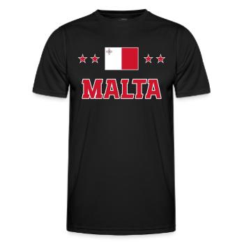 Malte - T-shirt sport Homme - noir - Devant - AI Model Male 178 dark (178cm)