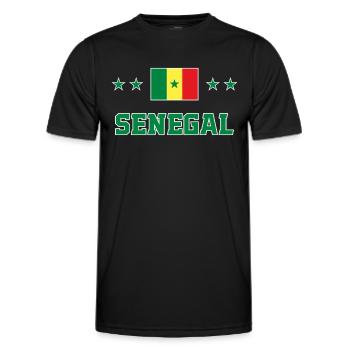 Sénégal - T-shirt sport Homme - noir - Devant - AI Model Male 178 dark (178cm)