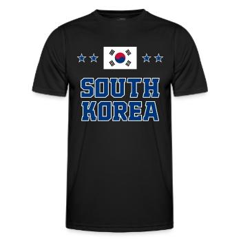 Corée du Sud - T-shirt sport Homme - noir - Devant - AI Model Male 178 dark (178cm)