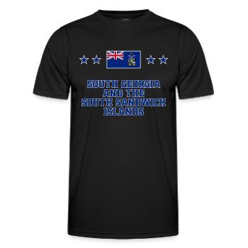 South Georgia and the South Sandwich Islands - Men's Functional T-Shirt - black - Front - AI Model Male 178 dark (178cm)