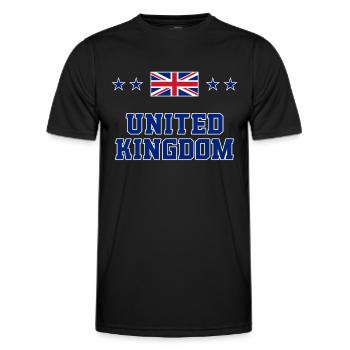 Royaume-Uni - T-shirt sport Homme - noir - Devant - AI Model Male 178 dark (178cm)