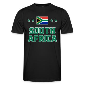 South Africa - Men's Functional T-Shirt - black - Front - AI Model Male 178 dark (178cm)