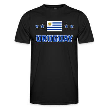 Uruguay - T-shirt sport Homme - noir - Devant - AI Model Male 178 dark (178cm)