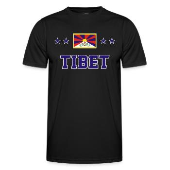 Tibet - Men's Functional T-Shirt - black - Front - AI Model Male 178 dark (178cm)