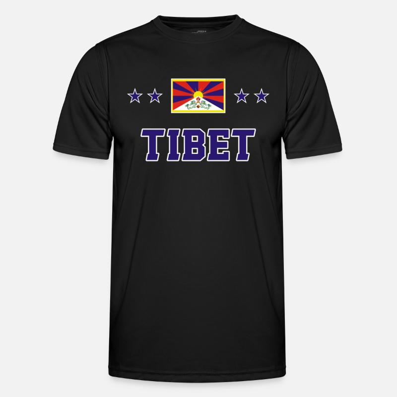 Tibet - Männer Funktions-T-Shirt - Schwarz