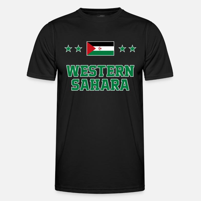 Westsahara - Männer Funktions-T-Shirt - Schwarz