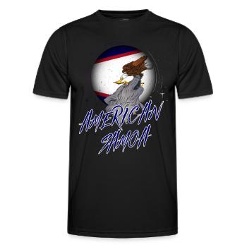 Amerikanisch-Samoa - Männer Funktions-T-Shirt - Schwarz - Vorne - AI Model Male 178 dark (178cm)