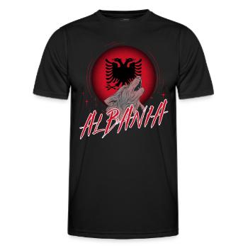 Albanien - Männer Funktions-T-Shirt - Schwarz - Vorne - AI Model Male 178 dark (178cm)
