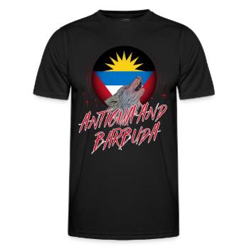 Antigua and Barbuda - Men's Functional T-Shirt - black - Front - AI Model Male 178 dark (178cm)