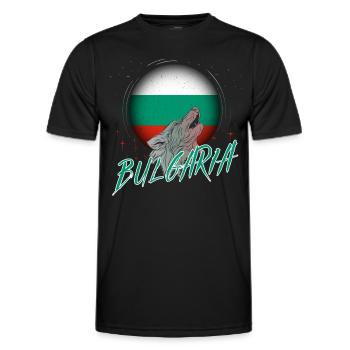 Bulgaria - Men's Functional T-Shirt - black - Front - AI Model Male 178 dark (178cm)