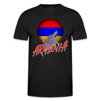Armenien - Männer Funktions-T-Shirt - Schwarz - Vorne - AI Model Male 178 dark (178cm)