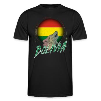 Bolivien - Männer Funktions-T-Shirt - Schwarz - Vorne - AI Model Male 178 dark (178cm)