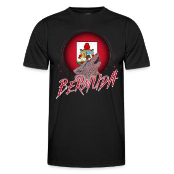 Bermuda - Männer Funktions-T-Shirt - Schwarz - Vorne - AI Model Male 178 dark (178cm)
