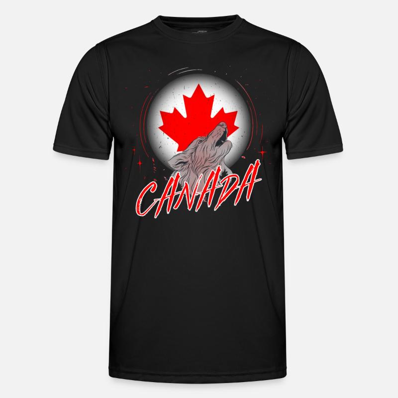 Kanada - Männer Funktions-T-Shirt - Schwarz