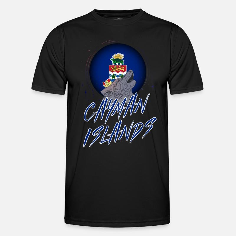 Kaimaninseln - Männer Funktions-T-Shirt - Schwarz