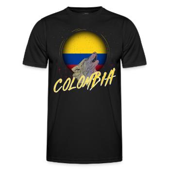 Colombie - T-shirt sport Homme - noir - Devant - AI Model Male 178 dark (178cm)